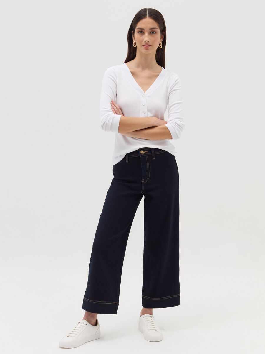 Wide-leg culotte jeans_0