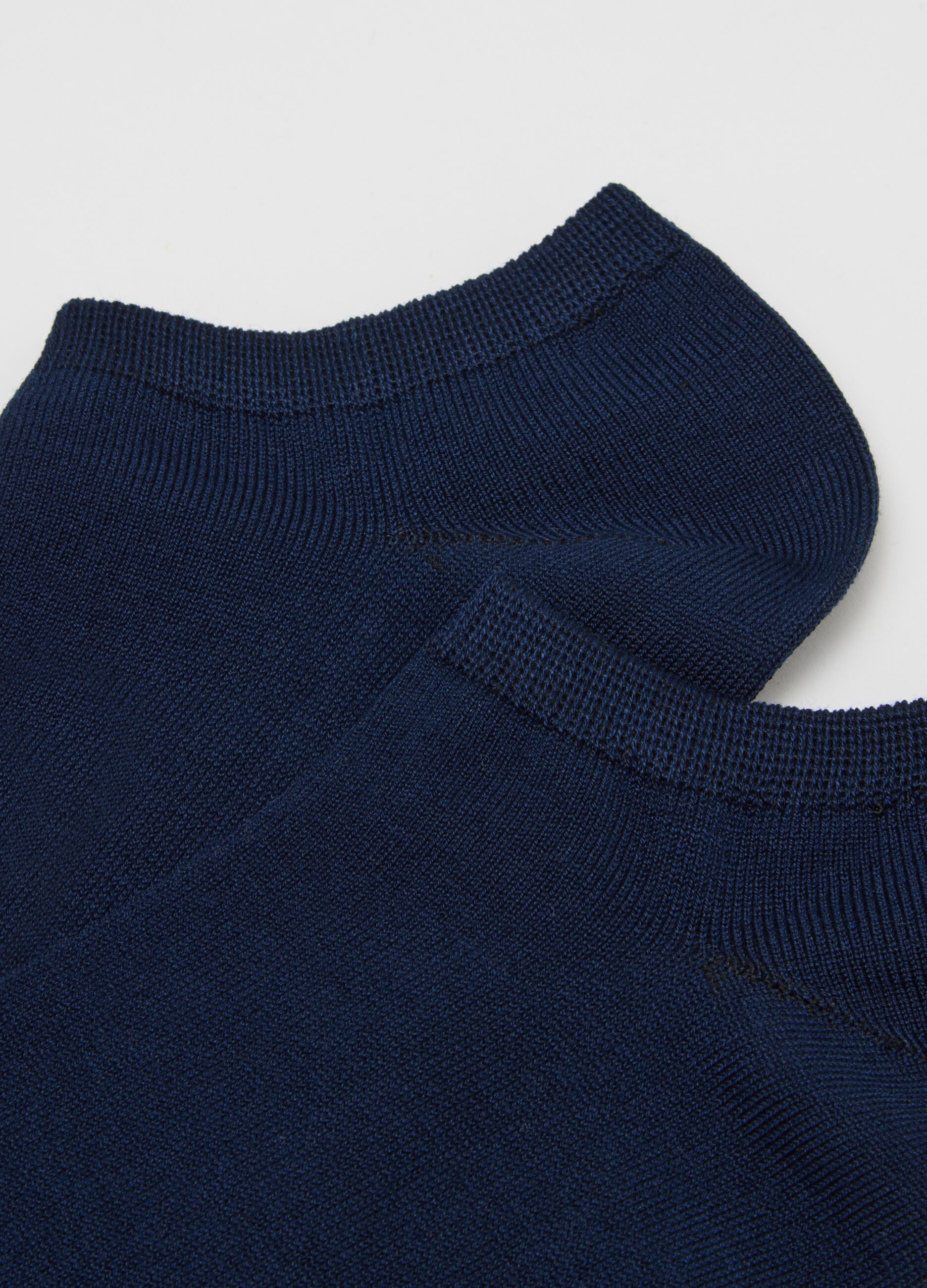 Set of blue cotton stretch socks