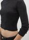Black mock neck fitted sweater_3