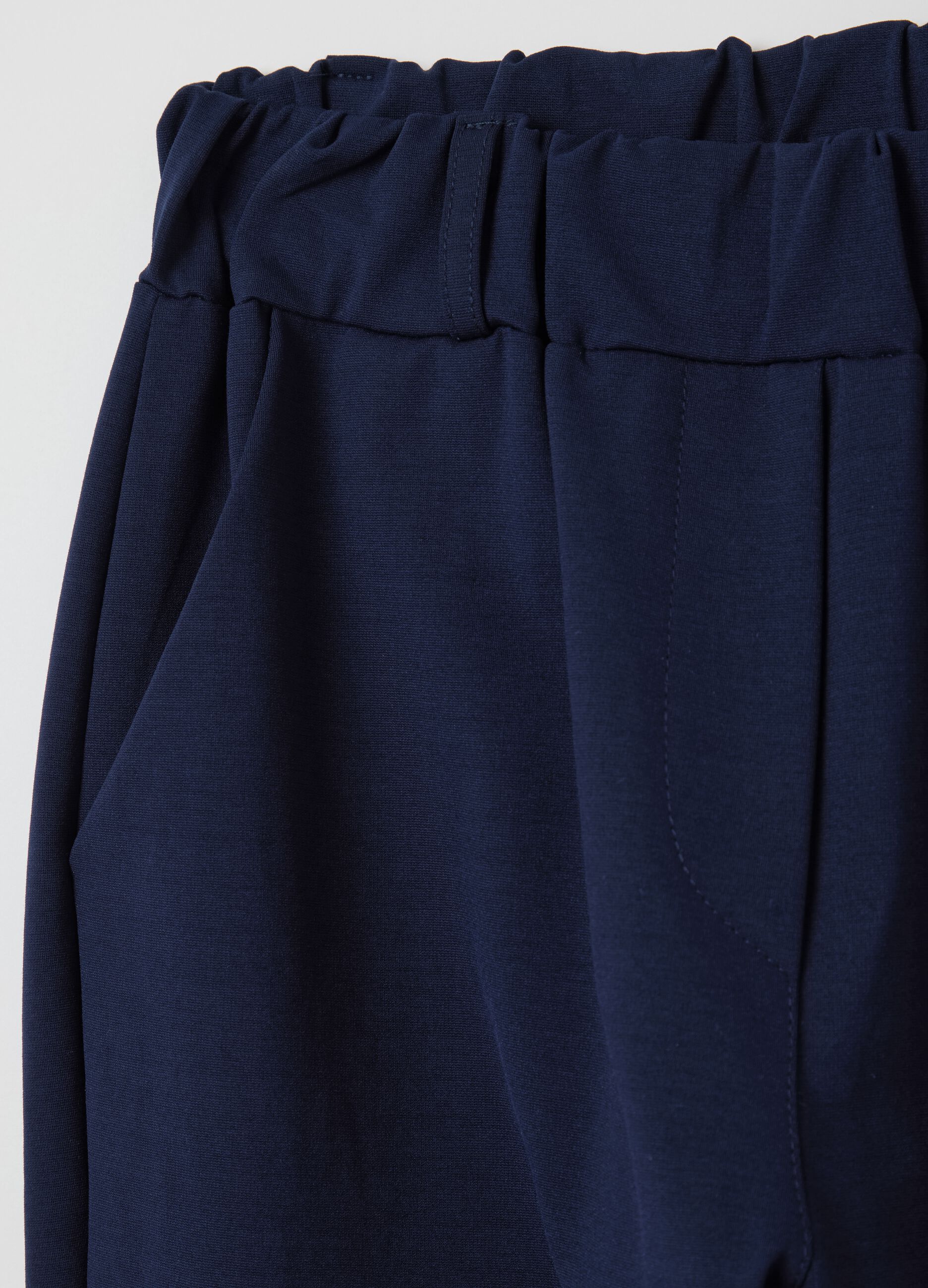 Blue regular-fit stretch trousers