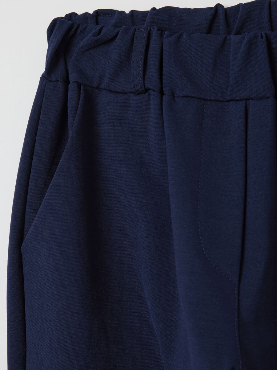 Blue regular-fit stretch trousers_5