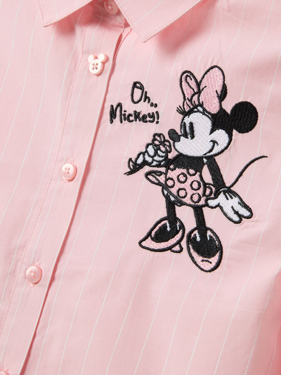Camicia in puro cotone rosa da bambina regular fit_2