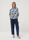 Blue regular-fit stretch cotton trousers_0