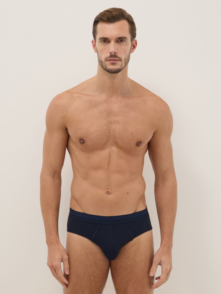 Tripack slip in cotone elasticizzato multicolor regular fit_0