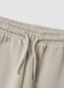 Grey jogger trousers in pure organic cotton with drawstring for baby boy_3