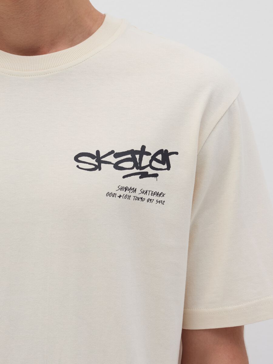 Cotton round neck T-shirt with print_2