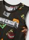 Kids&rsquo; black pure cotton Minecraft print vest_2