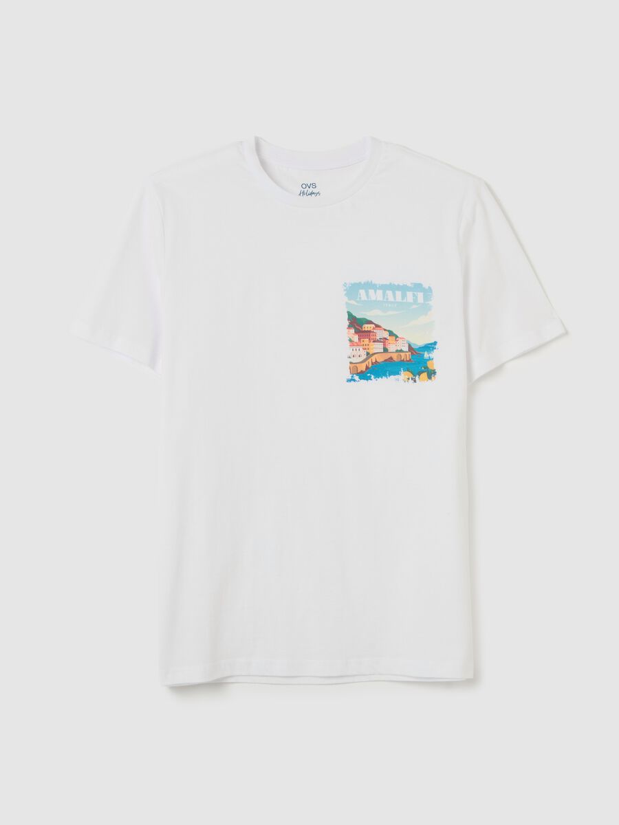 Cotton T-shirt with "Amalfi Italy" print_4