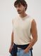 Beige pure cotton vest_2