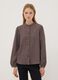 Brown stretch viscose shirt with Mandarin collar_2