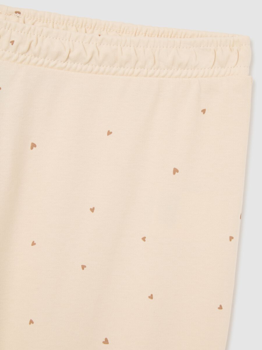 Pigiama a pois in puro cotone beige regular fit_5