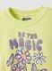 Yellow pure cotton girl's sweatshirt regular fit with embellishments_2