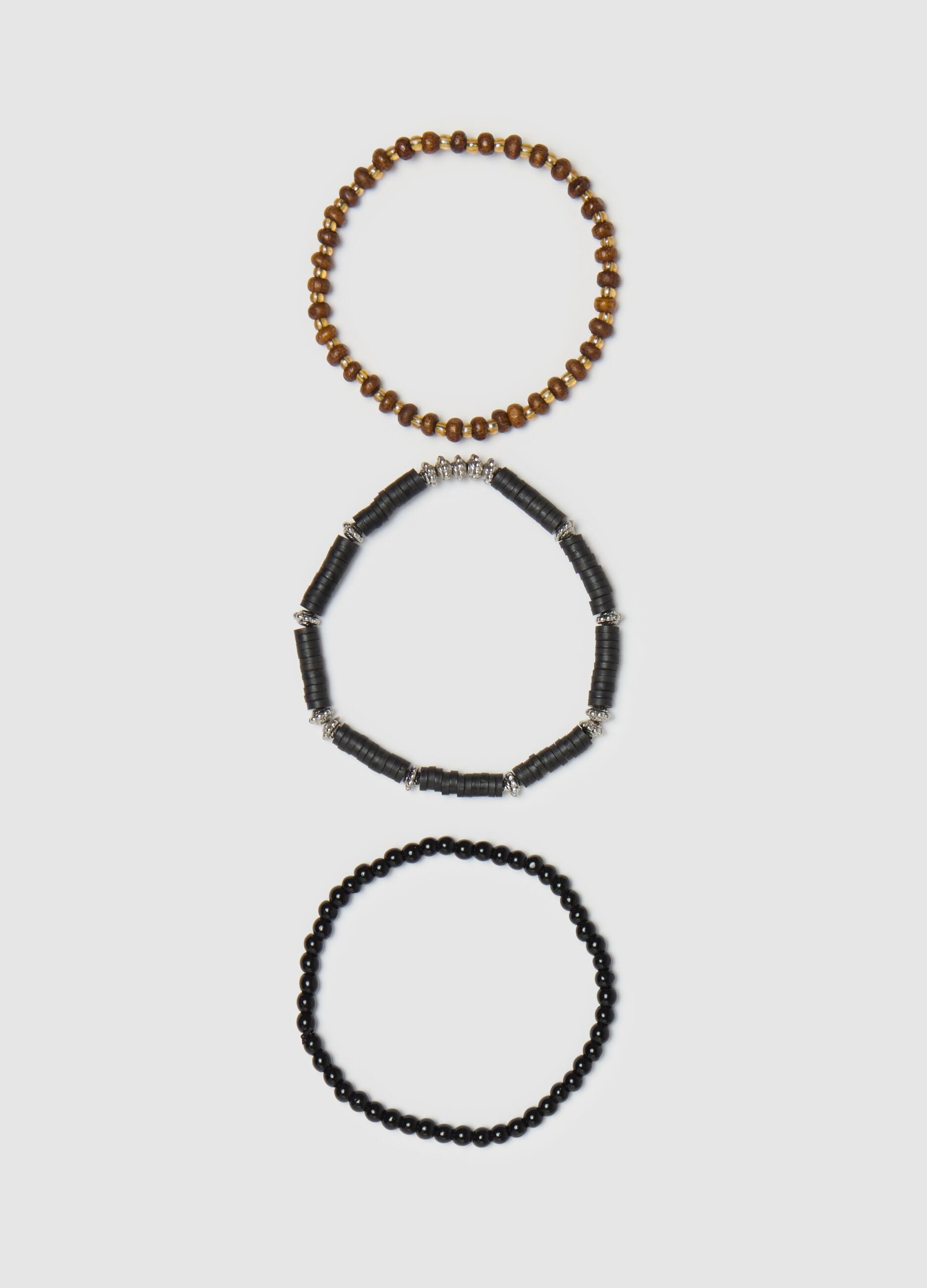 Tripack bracciali con perline