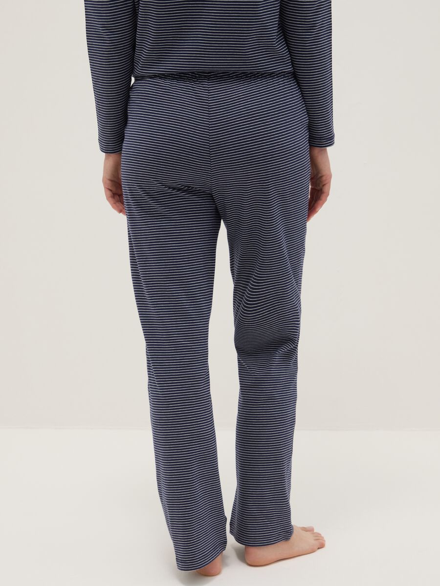 Multicolour striped pure cotton regular fit pyjama trousers_2