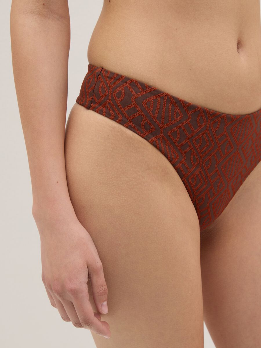 Women’s Brazilian-cut briefs in multicoloured stretch fabric_3