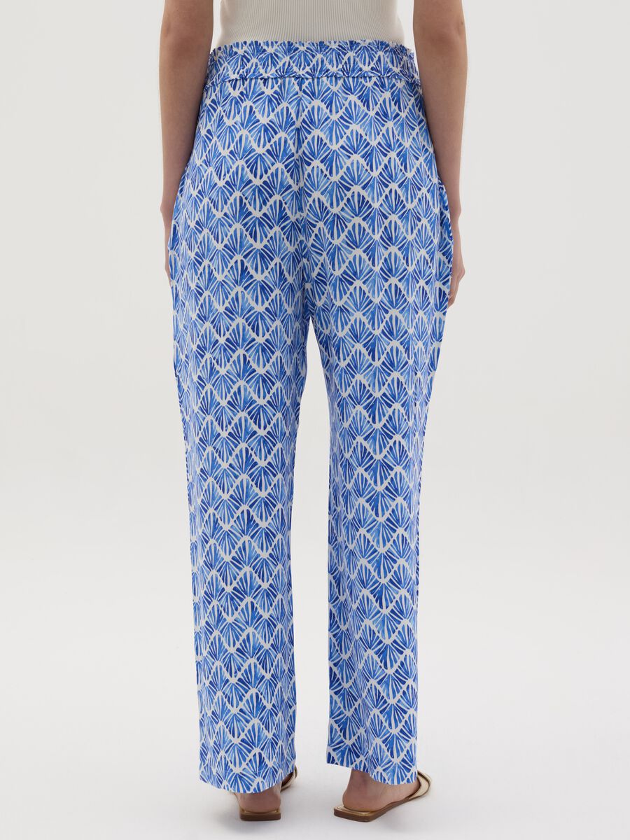 Jogger trousers in viscose with drawstring_3