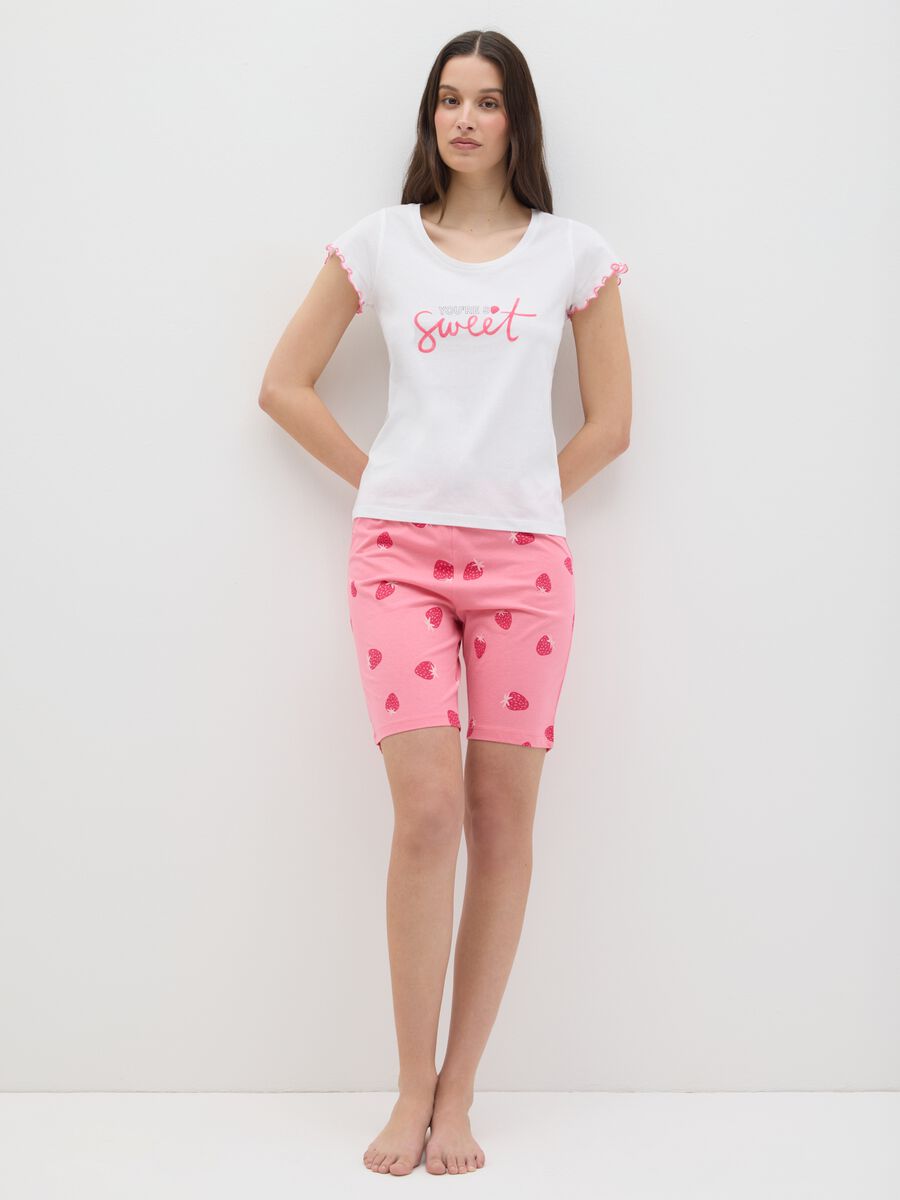Women's regular fit pink pure cotton shorts_0