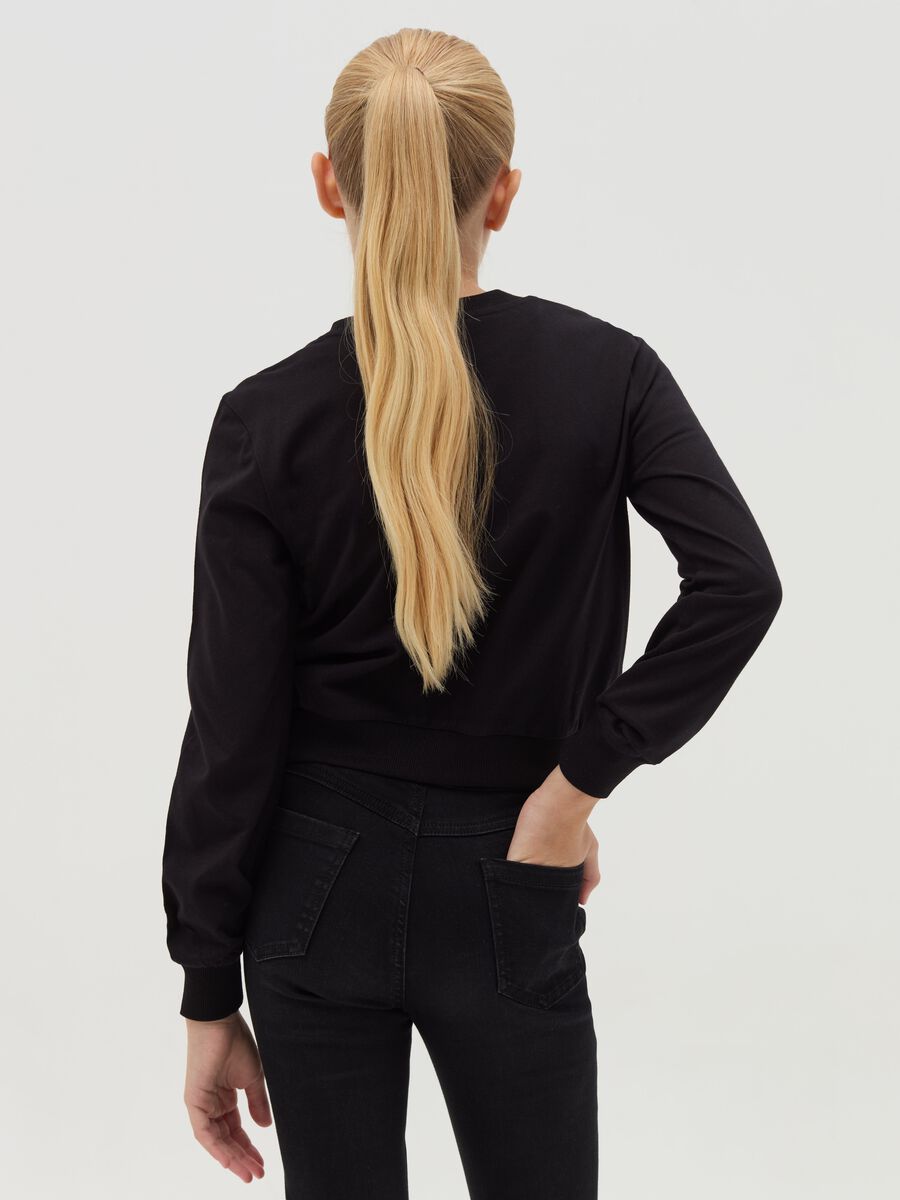 Crop sweatshirt with Stitch print_2