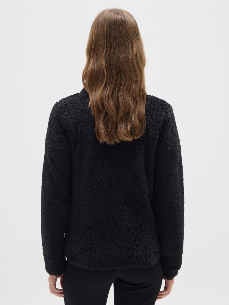 Black regular fit zip sweatshirt_2