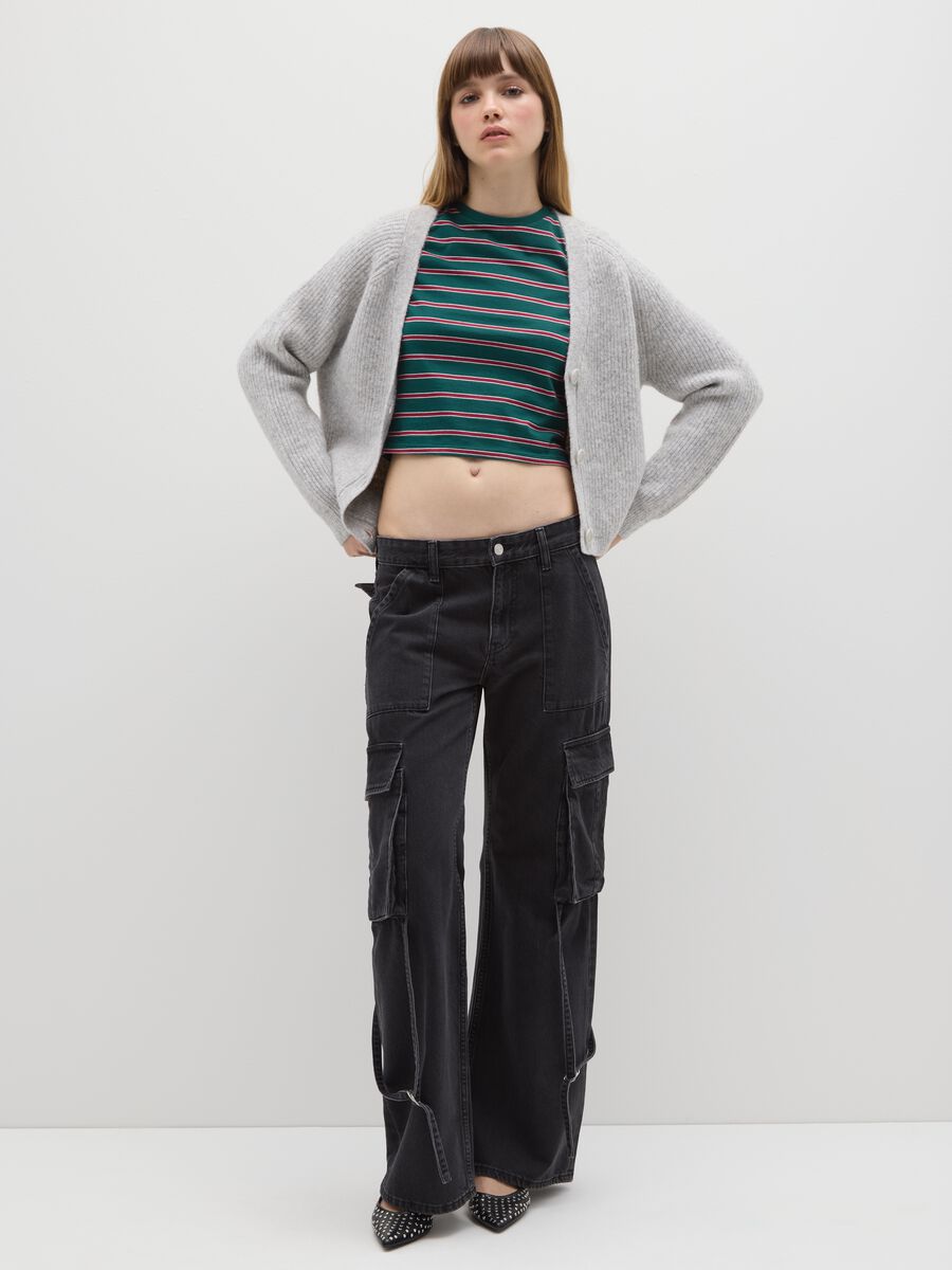 Grey oversized fit cardigan_1