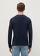 Regular Fit Long-Sleeve Stretch Cotton Blue T-shirt_2