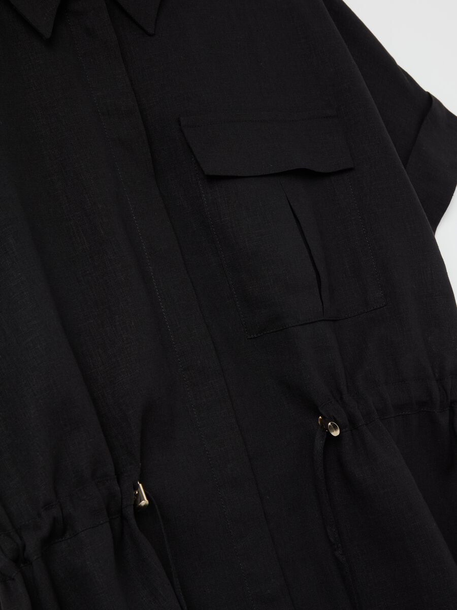 Short-sleeved shirt with drawstring_5