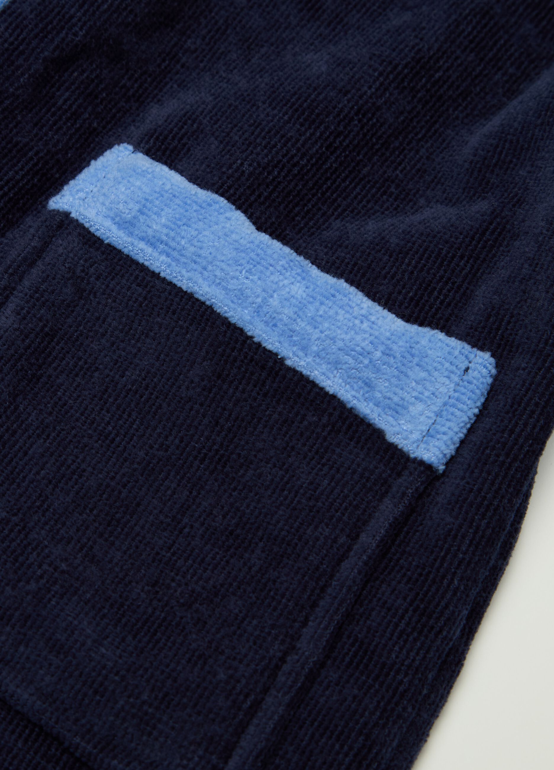 Cotton bathrobe with car embroidery