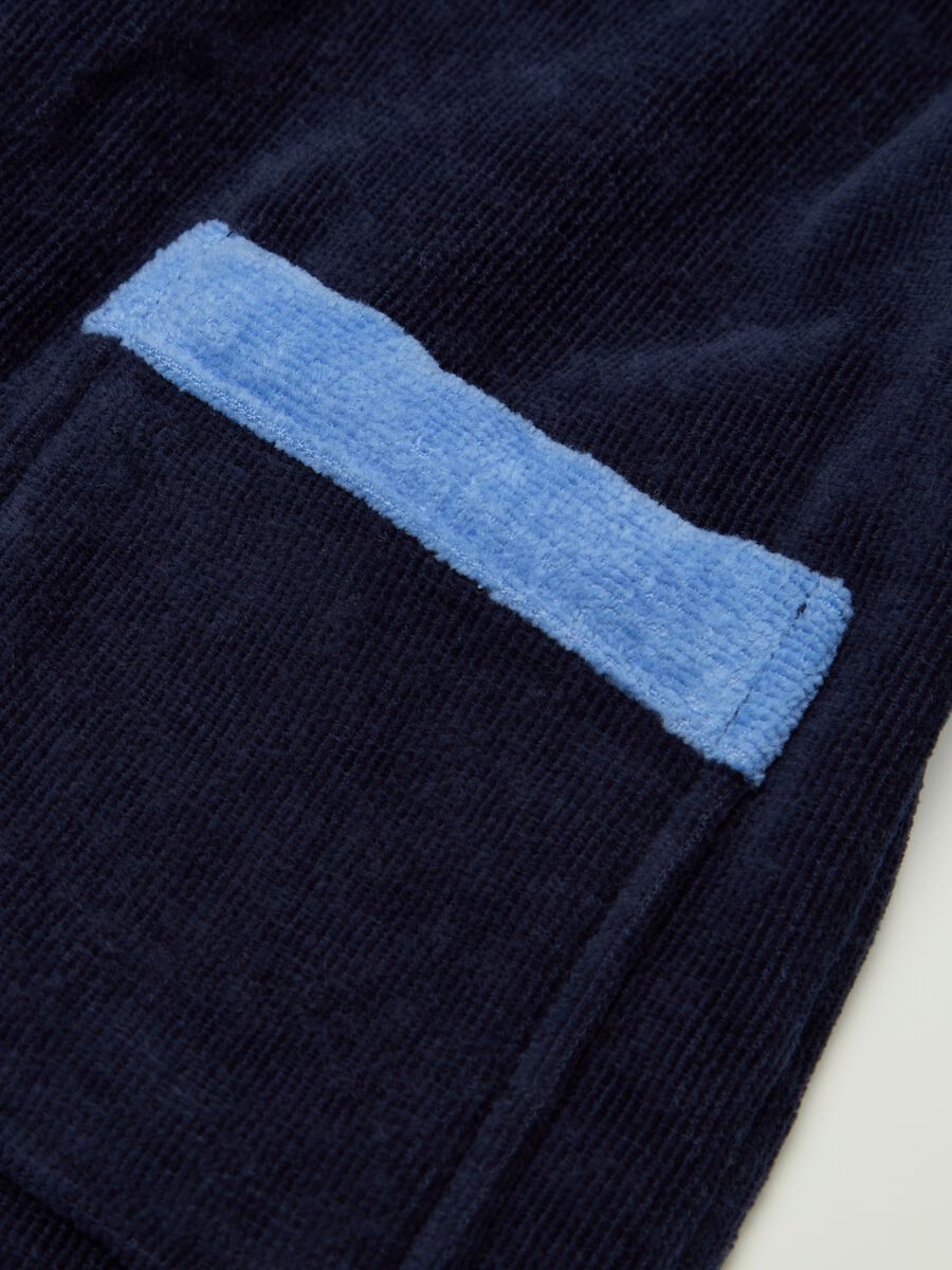 Cotton bathrobe with car embroidery_2