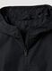 Black hooded rain jacket with zip for girls_6
