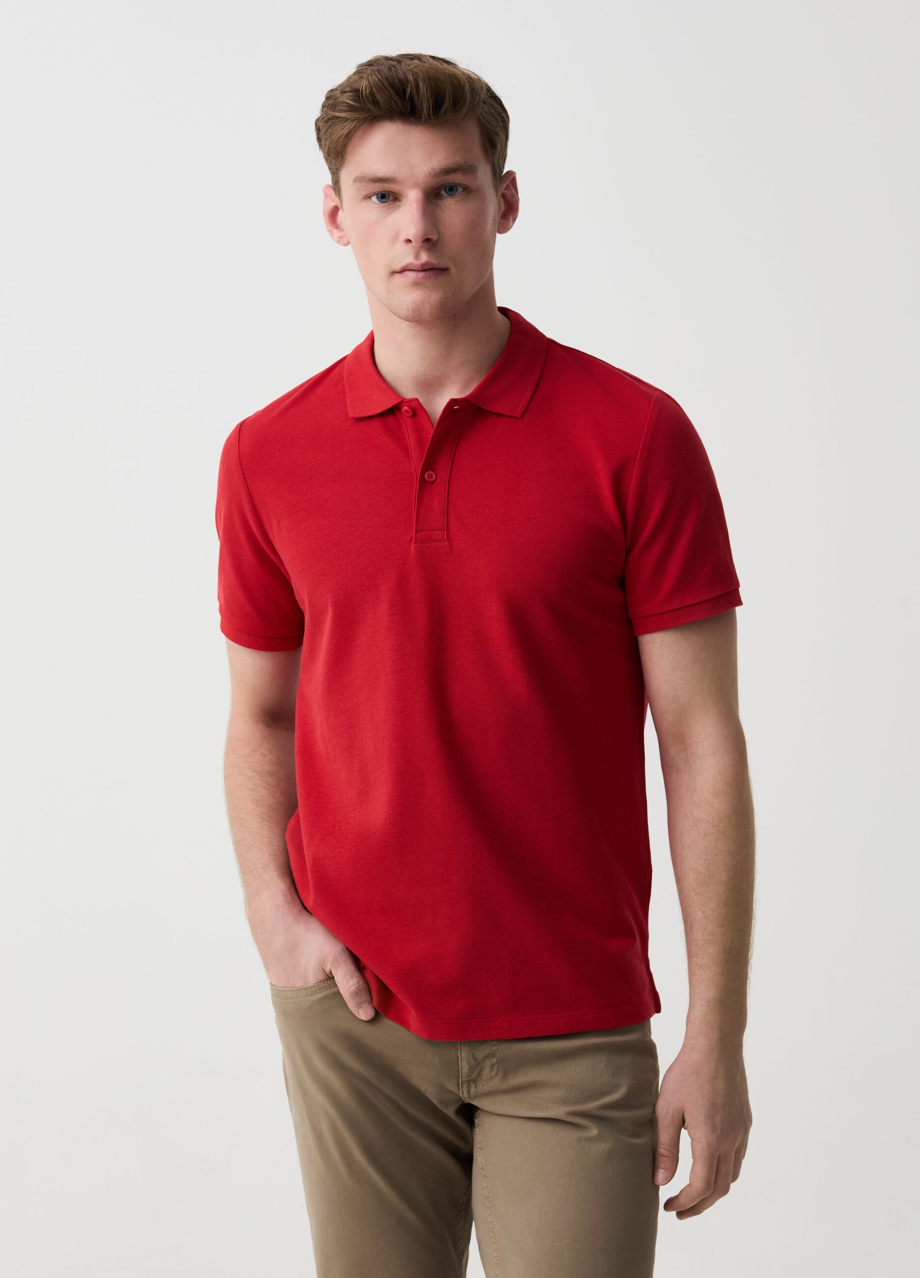 Cotton pique polo shirt