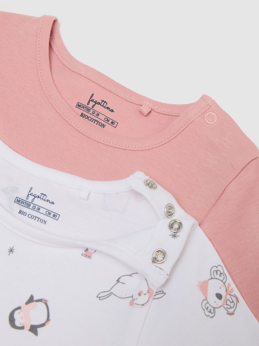 Multicoloured newborn long-sleeve cotton bodysuit set_2
