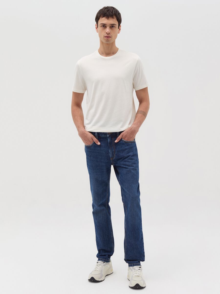 Cotton T-shirt with round neck_1