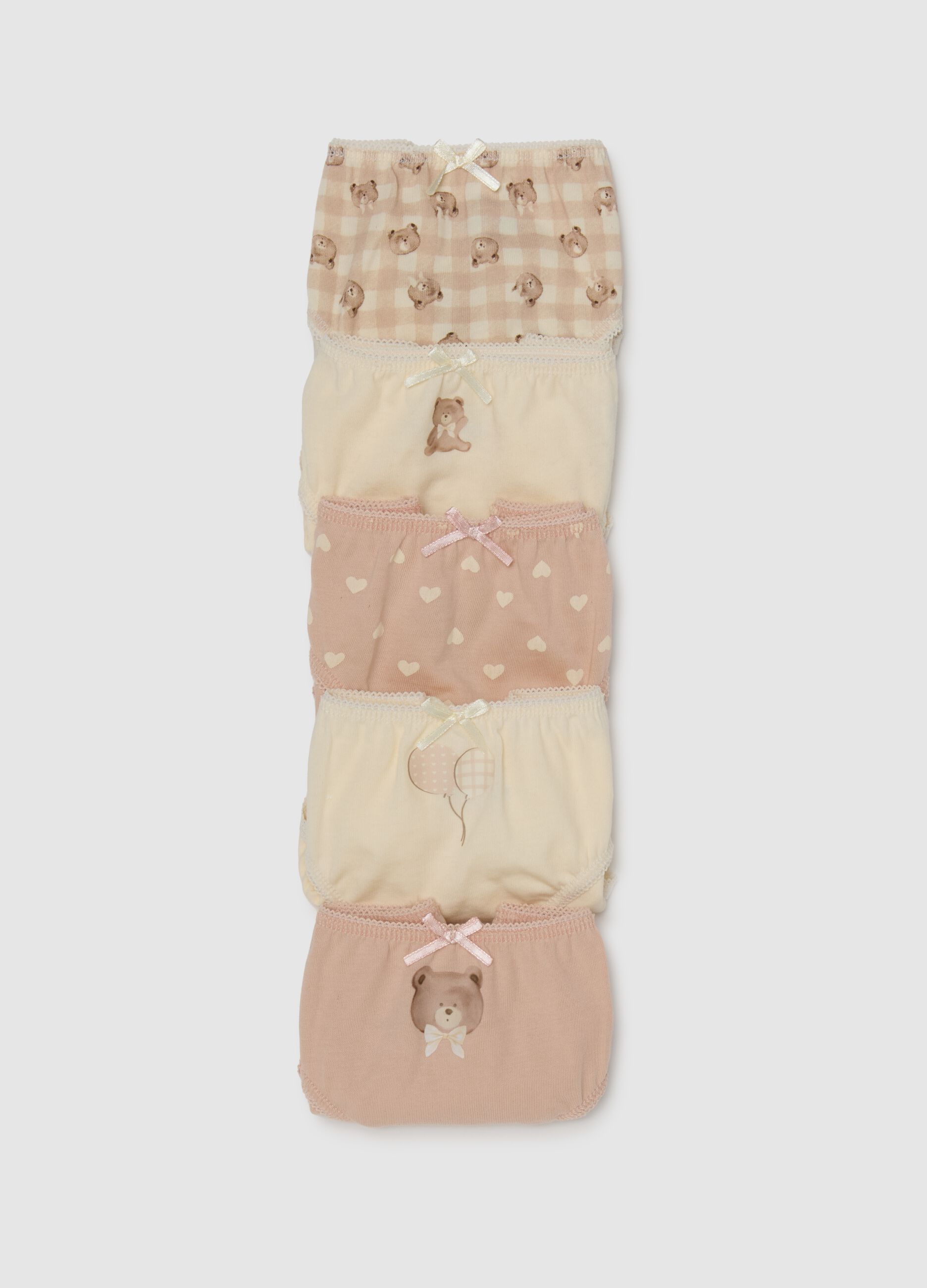 Multipack of Multicolor Pure Cotton Baby Girl Panties