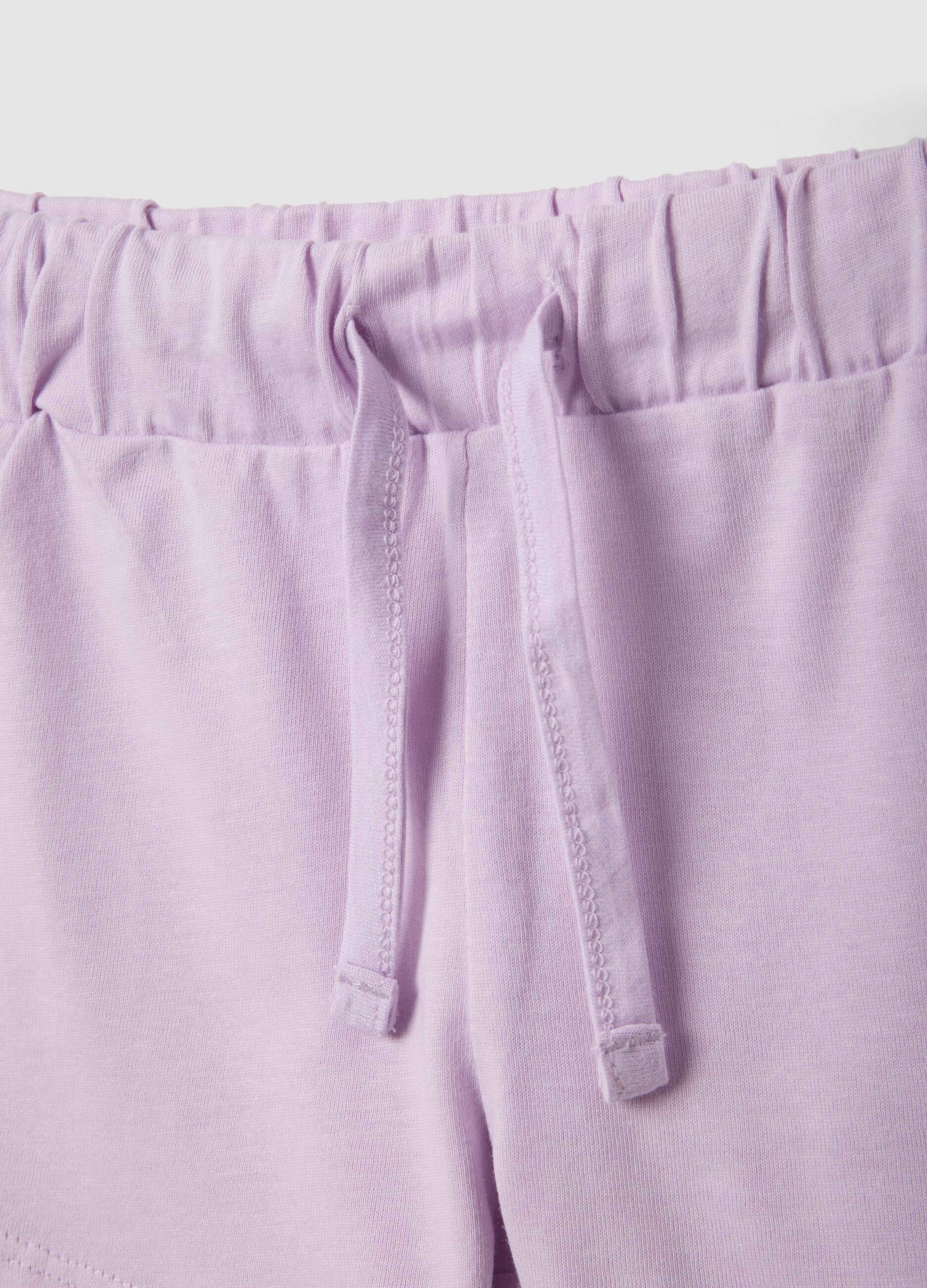 Twin pack of purple pure cotton shorts