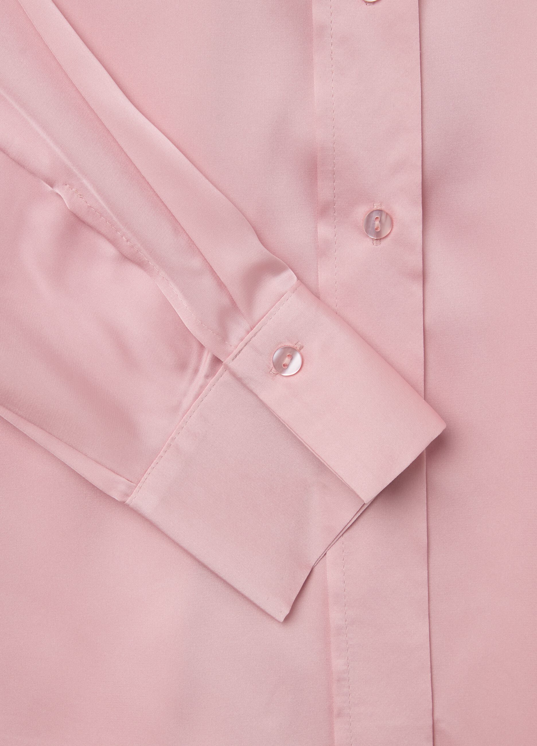 Satin shirt with side splits