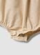 Beige organic cotton baby romper_2