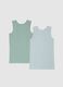 Children's pure cotton multicolour regular fit vest twin pack set_1