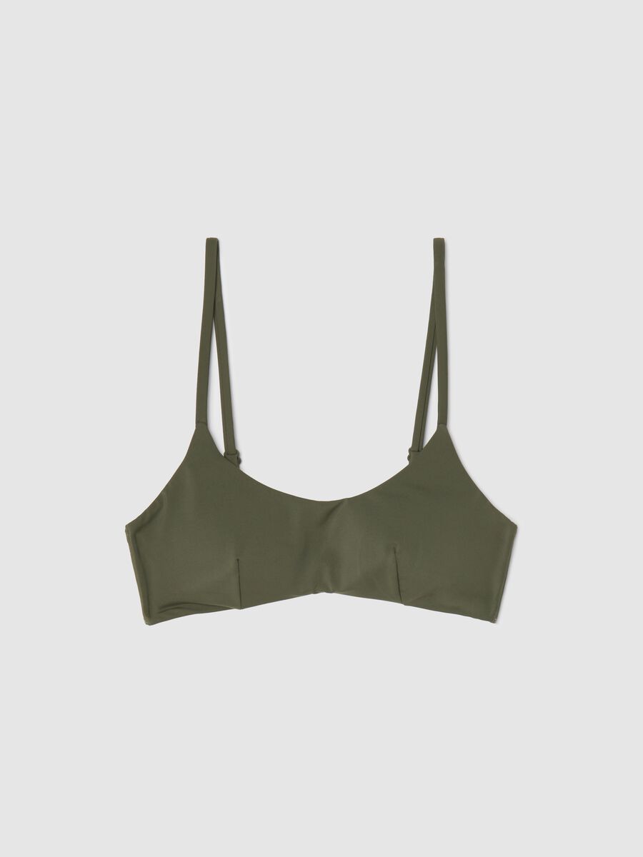 Green bralette bikini top with removable padding_4