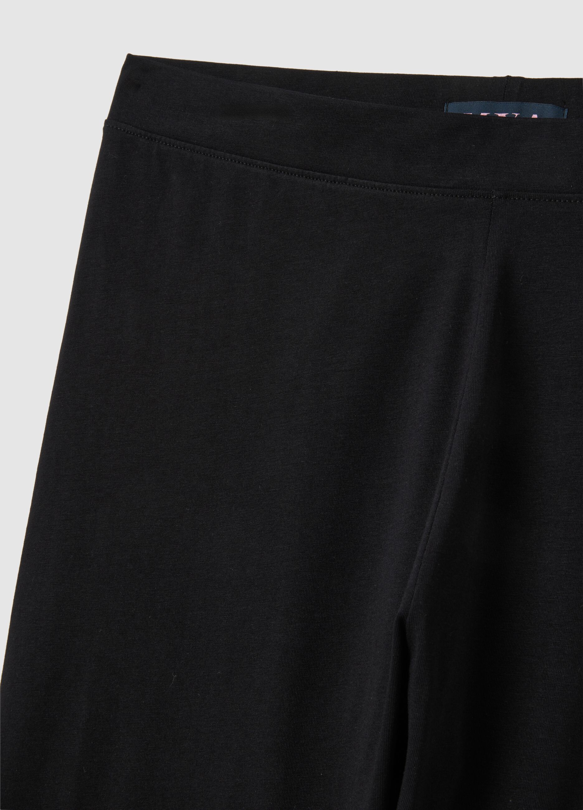 Women's Black Stretch Cotton Trousers