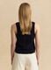 Blue pure-cotton crochet tank top_3