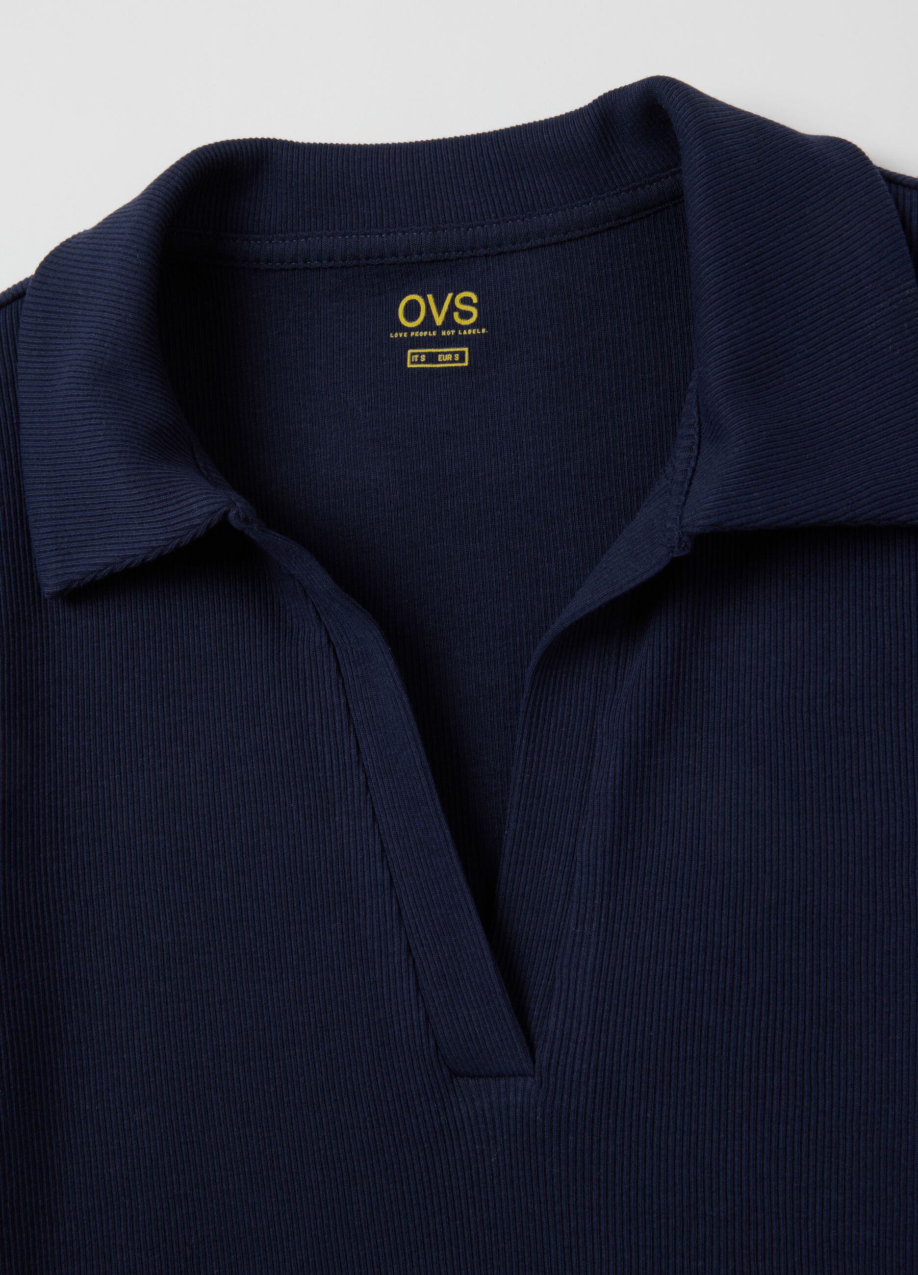 Women's pure cotton blue polo