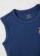 Children's pure cotton blue tank top regular fit_3