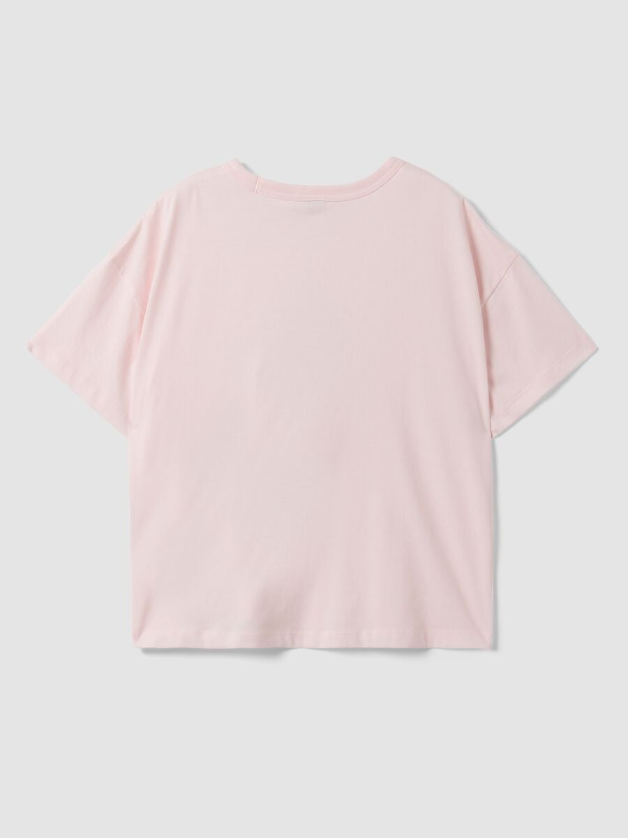 Pink pure cotton Lilo & Stitch print T-shirt, regular fit_6
