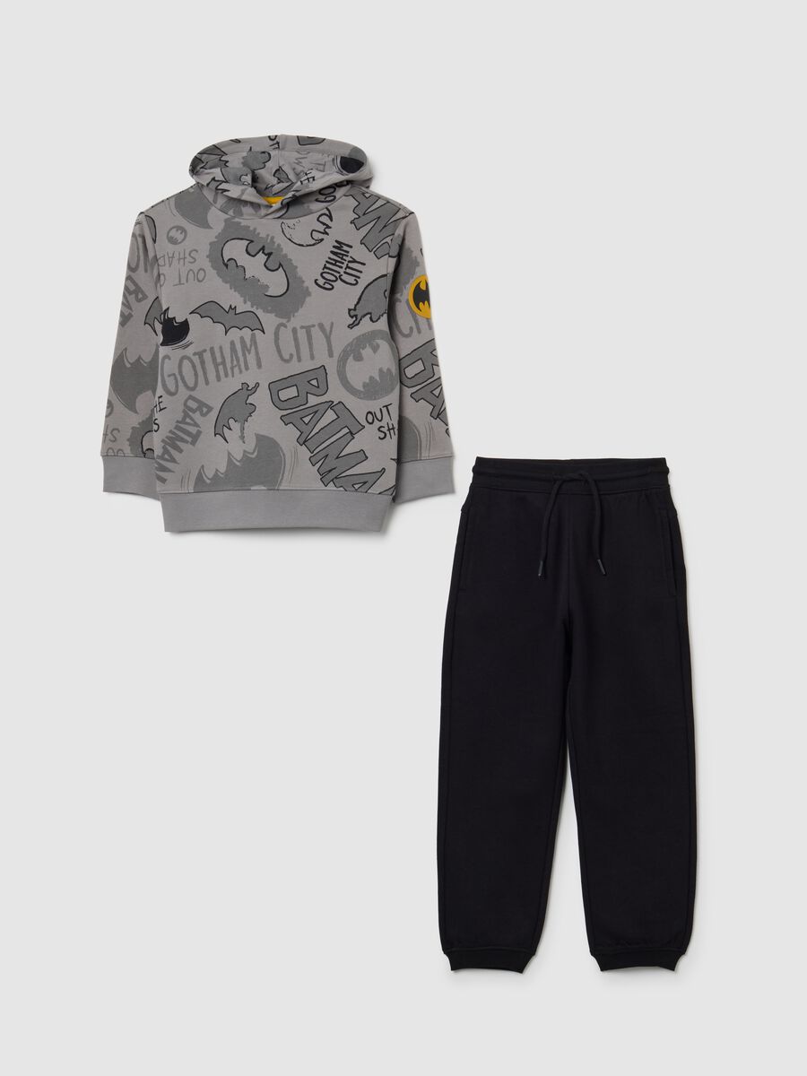 Grey cotton blend children's tracksuit regular fit with print_0