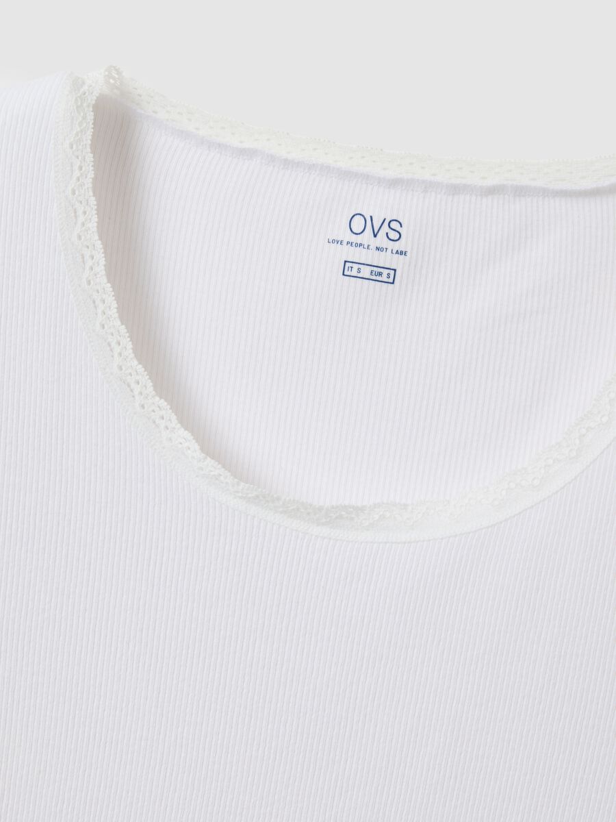 White long sleeve crew neck cotton blend regular fit shirt_1