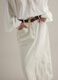 White pure cotton long skirt regular fit with elastic waistband_4