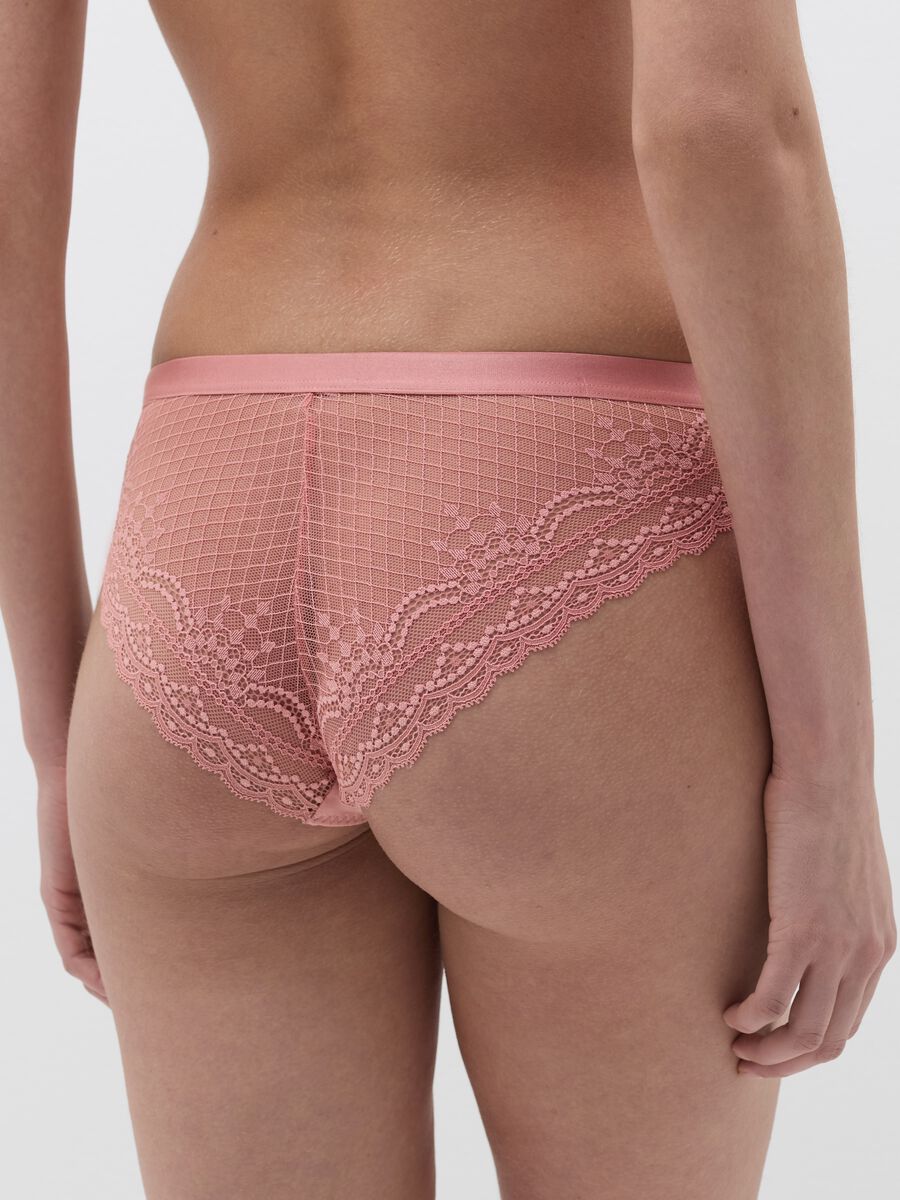 Microfibre Brazilian-cut briefs with lace back_3
