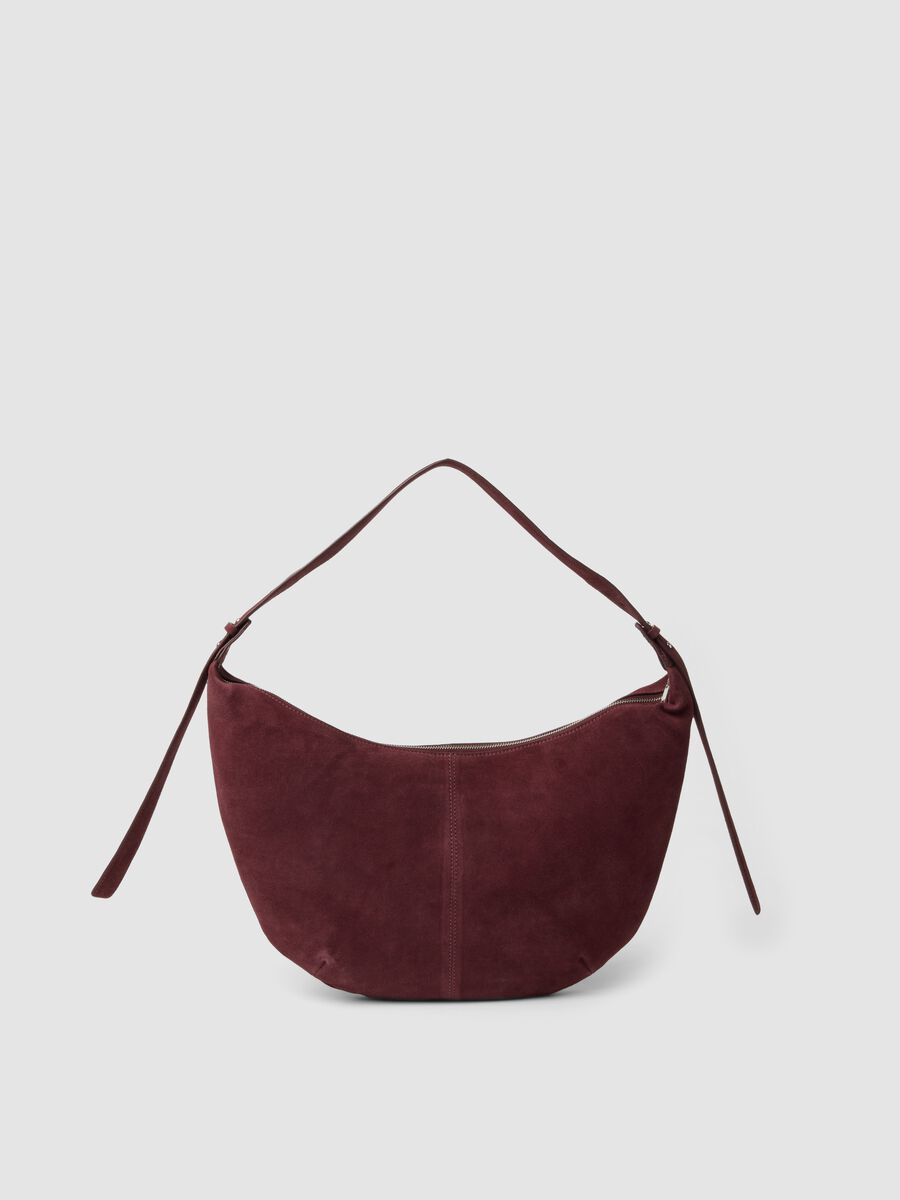 Red genuine leather shoulder bag_1