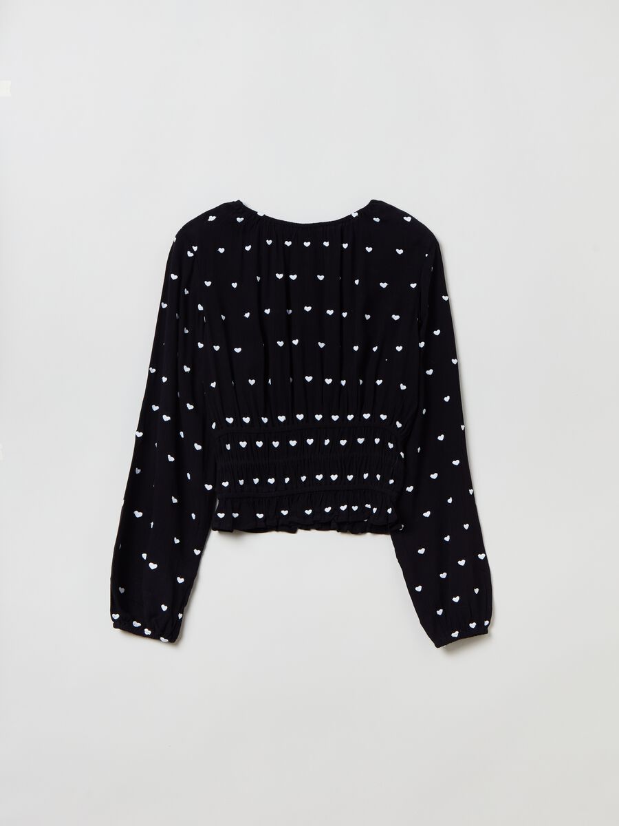 Blusa con stampa cuoricini all-over_1