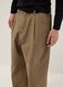 Baggy chino trousers in pure beige cotton_3